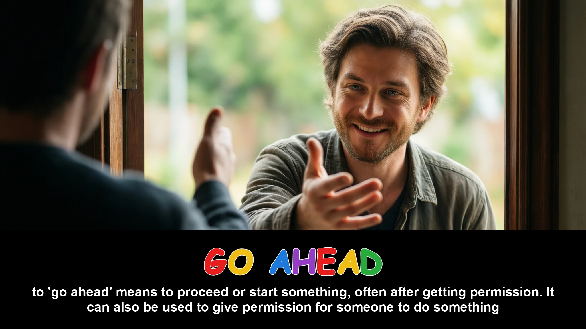 English Illustration for go ahead